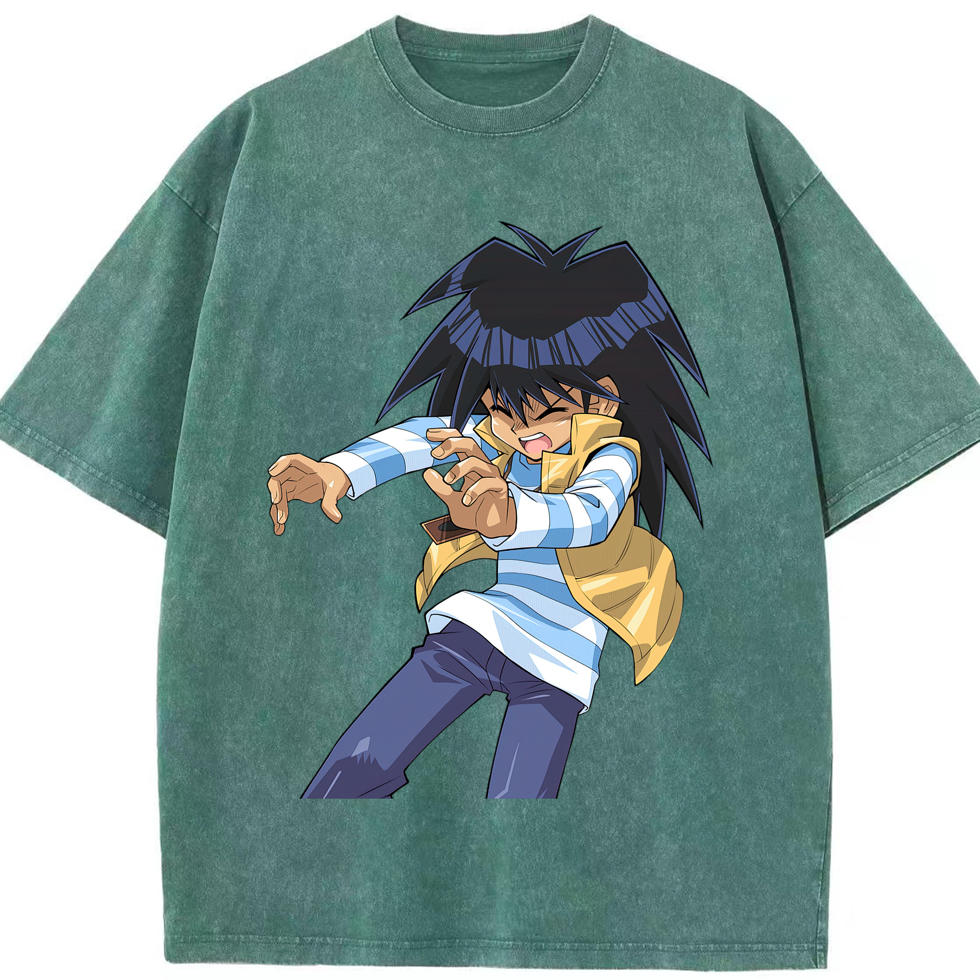 （画像用） 遊☆戯☆王 Yu-Gi-Oh! 綿100% ヴィンテージ風 半袖Tシャツ（フロントプリント）